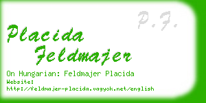 placida feldmajer business card